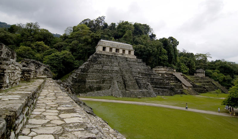 mayan temples at Palenque, Mexico. The Temple of the Inscriptions